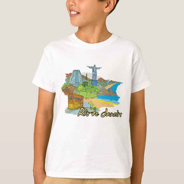 Rio de Janeiro, Brasilien Berühmte Stadt T-Shirt (Vorderseite)