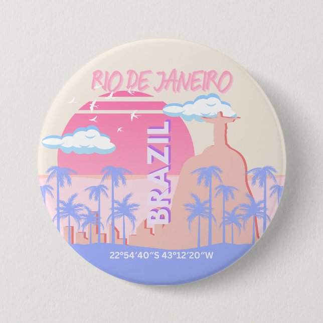 Rio de Janeiro Brasilien Button (Vorderseite)