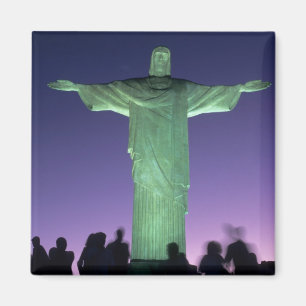 Rio de Janeiro, Brasilien. Die Christusstatue auf Magnet