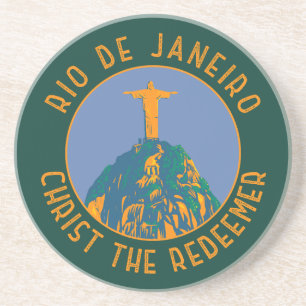 Rio De Janeiro Brasilien Distressed Circle Getränkeuntersetzer