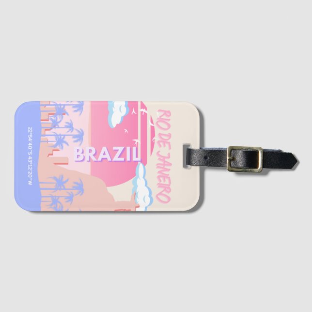 Rio de Janeiro Brasilien Gepäckanhänger (Vorderseite (Horizontal))