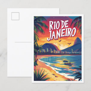 Rio de Janeiro Brasilien Kunst, Dichtung und Musik Postkarte