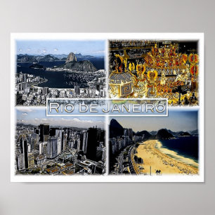 Rio de Janeiro - Brasilien - Mosaik - Poster