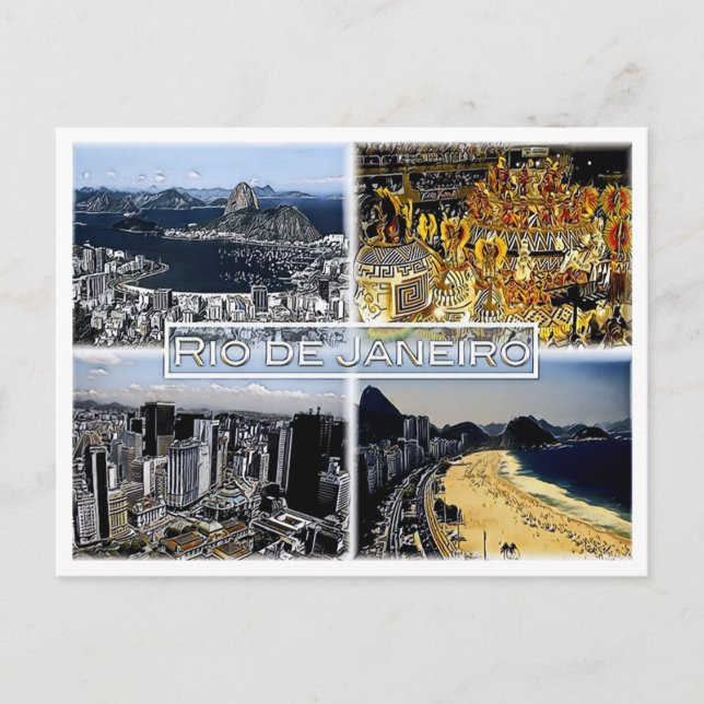 Rio de Janeiro - Brasilien - Mosaik - Postkarte (Vorderseite)