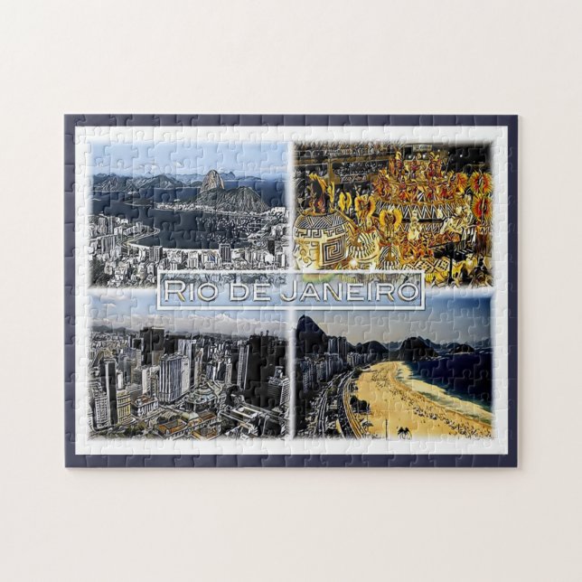 Rio de Janeiro - Brasilien - Mosaik - Puzzle (Horizontal)