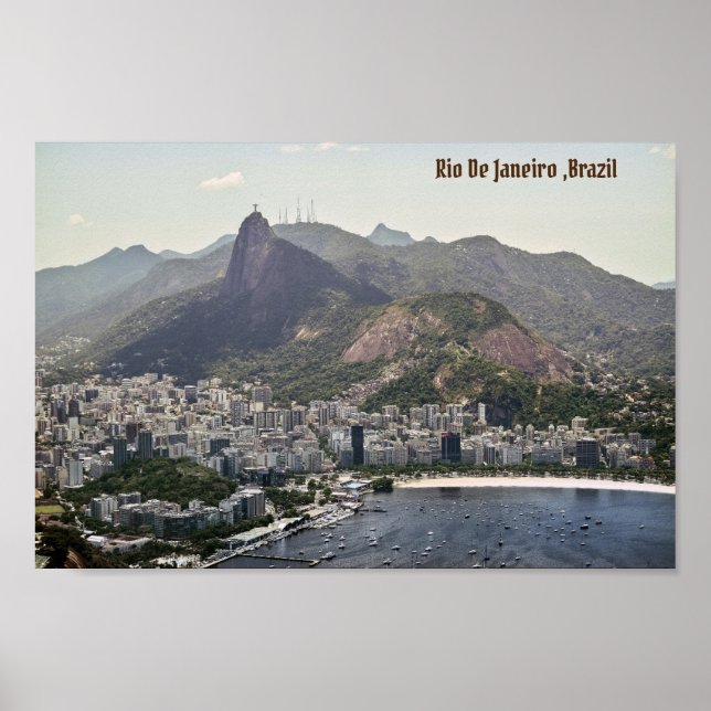 Rio De Janeiro , Brasilien Mountain Beach Poster (Vorne)