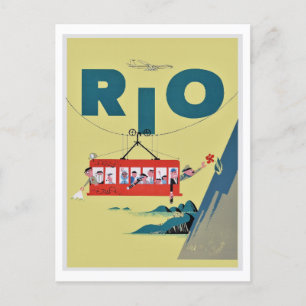Rio de Janeiro, Brasilien, Reise Vintage Postkarte