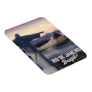 Rio De Janeiro Brasilien reisen Poster. Magnet