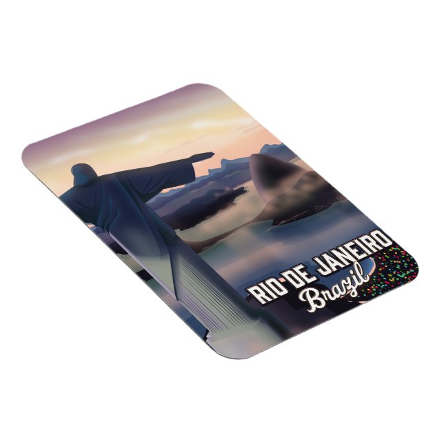 Rio De Janeiro Brasilien reisen Poster. Magnet (Rechte Seite)