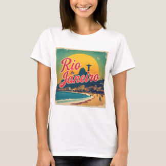 Rio De Janeiro Brasilien Retro Vintage Reise T-Sh T-Shirt