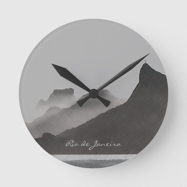 Rio de Janeiro, Brasilien Runde Wanduhr (Vorderseite)
