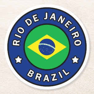 Rio de Janeiro Brasilien Runder Pappuntersetzer