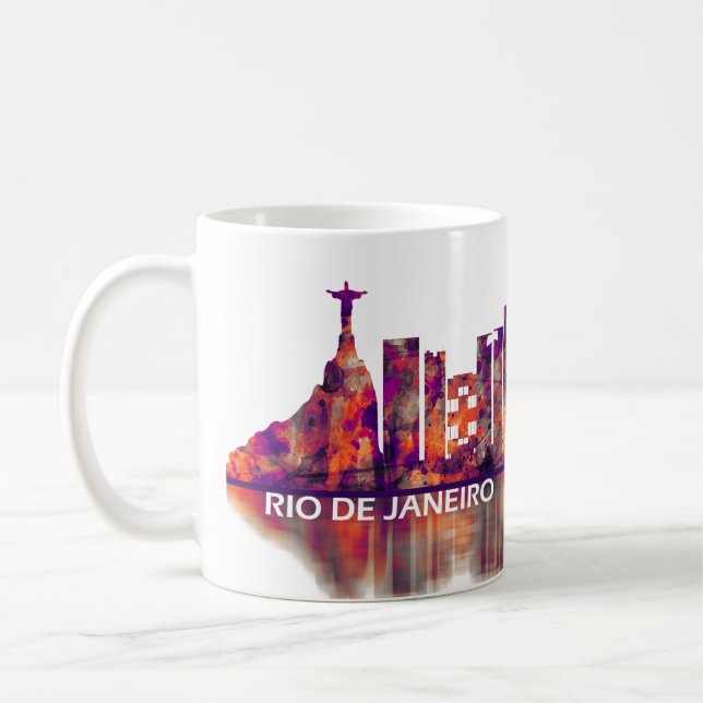Rio de Janeiro Brasilien Skyline Kaffeetasse (Links)