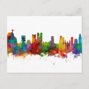 Rio de Janeiro Brasilien Skyline Postkarte