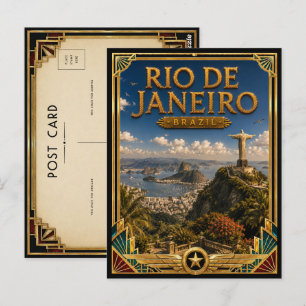 Rio de Janeiro Brasilien Vintage Christus der Erlö Postkarte