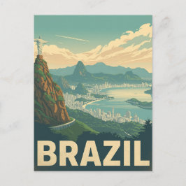 Rio de Janeiro Brasilien Vintage Reise Postkarte