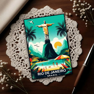 Rio de Janeiro Brasilien Vintage Reise Postkarte
