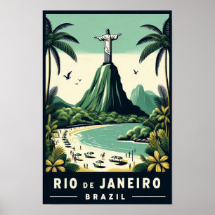 Rio de Janeiro Brasilien Vintage-Reiseposter Poster