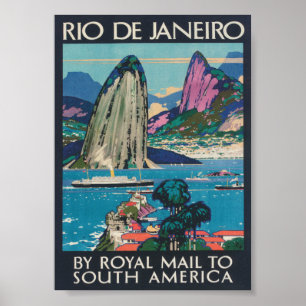Rio de Janeiro Brasilien Vintage Travel Poster
