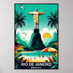 Rio de Janeiro Brasilien Vintage Travel Poster