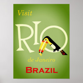 Rio de Janeiro Brasilien Vintage Travel Poster