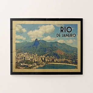 Rio De Janeiro Brasilien Vintage Travel Puzzle