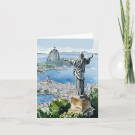 Rio de Janeiro Brasilien Wasserfarbenstationery Karte