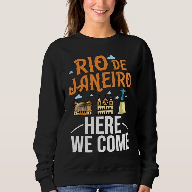 Rio de Janeiro Brazil City Trip Skyline Map Travel Sweatshirt (Vorderseite)