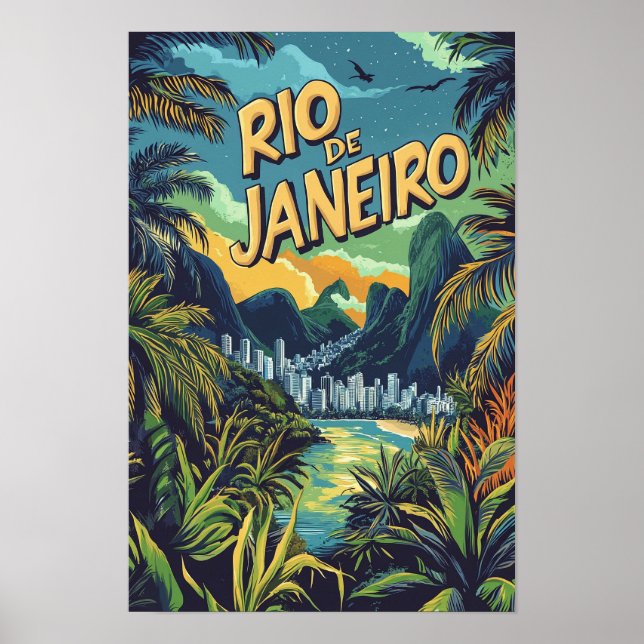 Rio de Janeiro Brazil Travel Poster (Vorne)