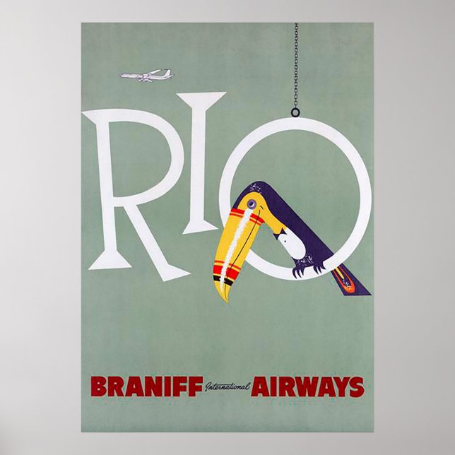 Rio de Janeiro Brazil Vintage Reiseplakat Poster (Vorne)