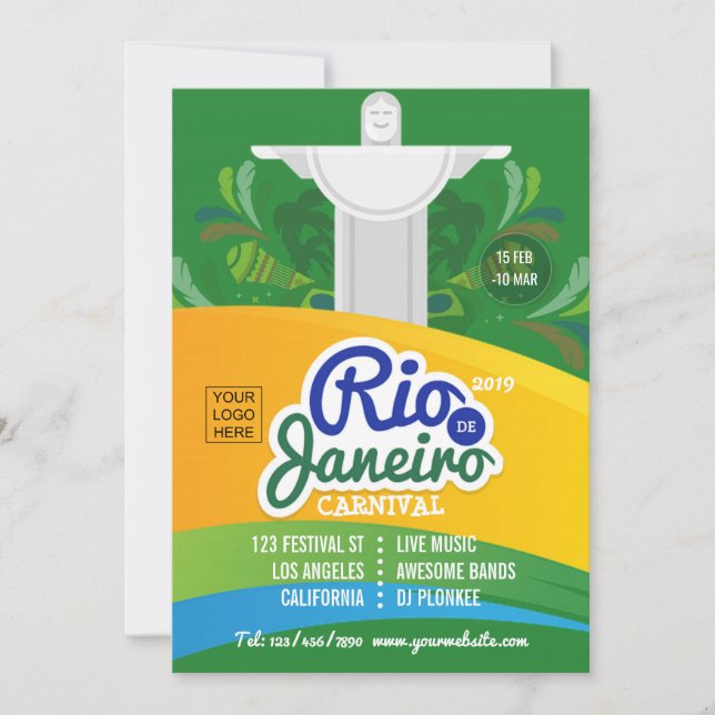 Rio de Janeiro Carnival angepasstes Logo und Foto  (Vorderseite)