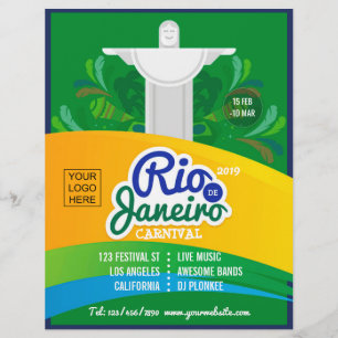 Rio de Janeiro Carnival angepasstes Logo und Foto  Flyer