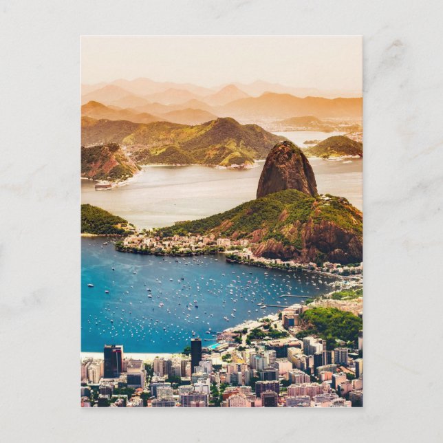 Rio De Janeiro Cityscape View Postkarte (Vorderseite)
