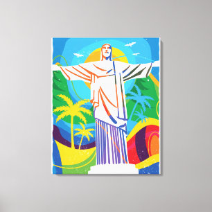 Rio de Janeiro Cristo Redentor Brasilien farbenfro Leinwanddruck