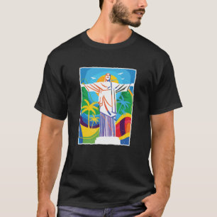 Rio de Janeiro Cristo Redentor Brasilien farbenfro T-Shirt