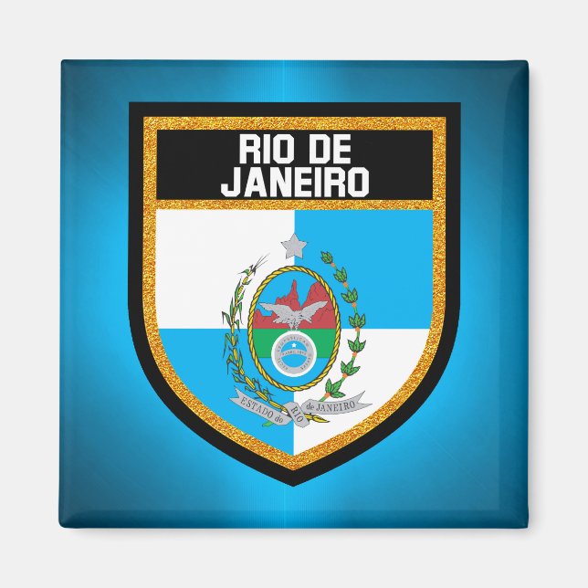 Rio de Janeiro Flag Magnet (Vorne)