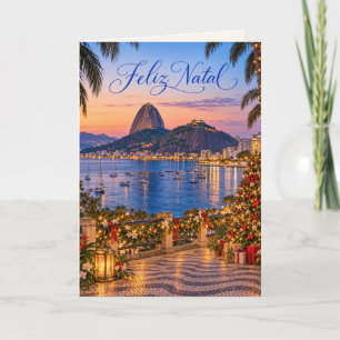 Rio de Janeiro Frohe Weihnachten Zuckerhut Weihnac Karte