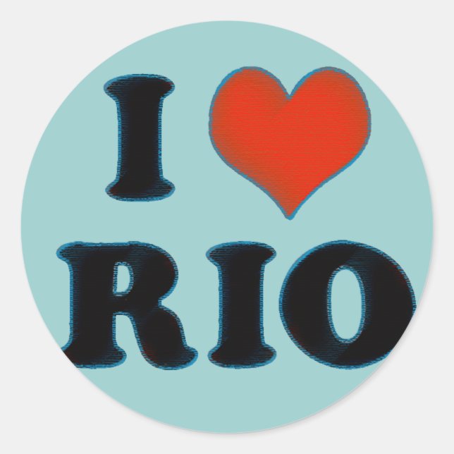 Rio de janeiro - I Liebe Rio Runder Aufkleber (Vorderseite)