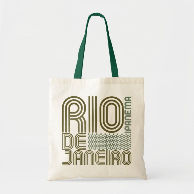 Rio de Janeiro Ipanema Typografie Tragetasche (Vorne)