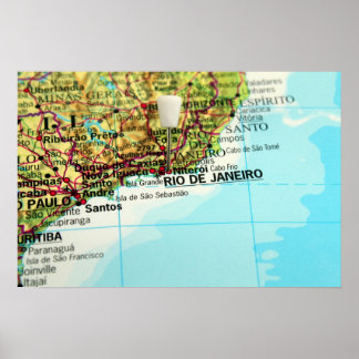 Rio de Janeiro Karte Poster