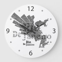 Rio De Janeiro Karte Uhr