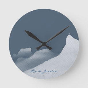 Rio de janeiro Landschaft Runde Wanduhr