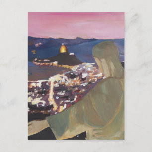 Rio de Janeiro mit Christus der Erlöser 2 Postkarte