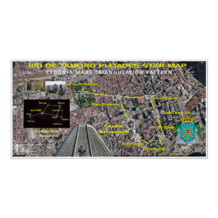 Rio de Janeiro Pleiades Karte Poster