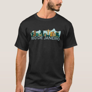 Rio de Janeiro Redentor Brasilien Skyline Silhouet T-Shirt