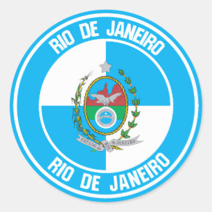 Rio de Janeiro Runde Emblem Runder Aufkleber