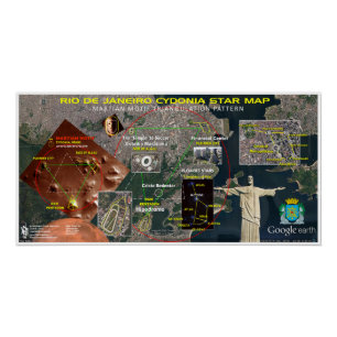 Rio de Janeiro Star Karte Poster