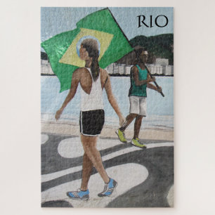 Rio de janeiro Strandfahnen Puzzle