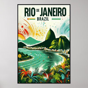 Rio de Janeiro: Vibrant Colors of Brazil Poster