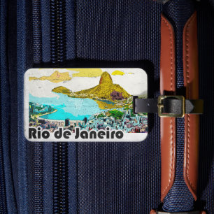 Rio de Janeiro Vintage Reise Gepäckanhänger